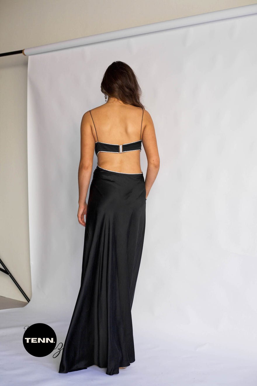 Michael Lo Sordo Symic Crystalline Luna Dress - Black photo 2