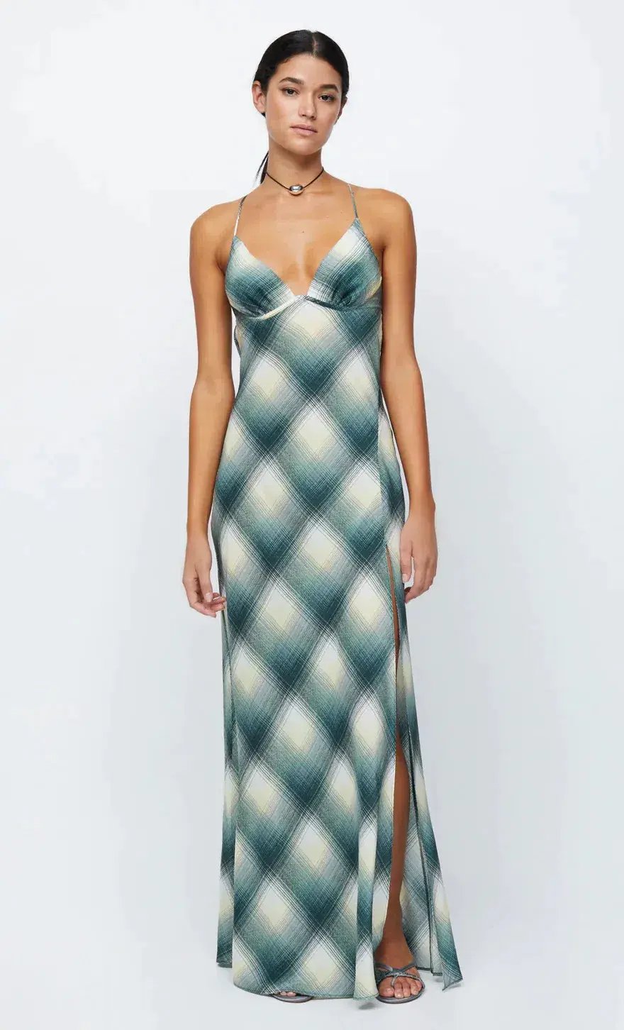 Bec & Bridge Edie Split Maxi Dress Green Size AU 8 photo 3