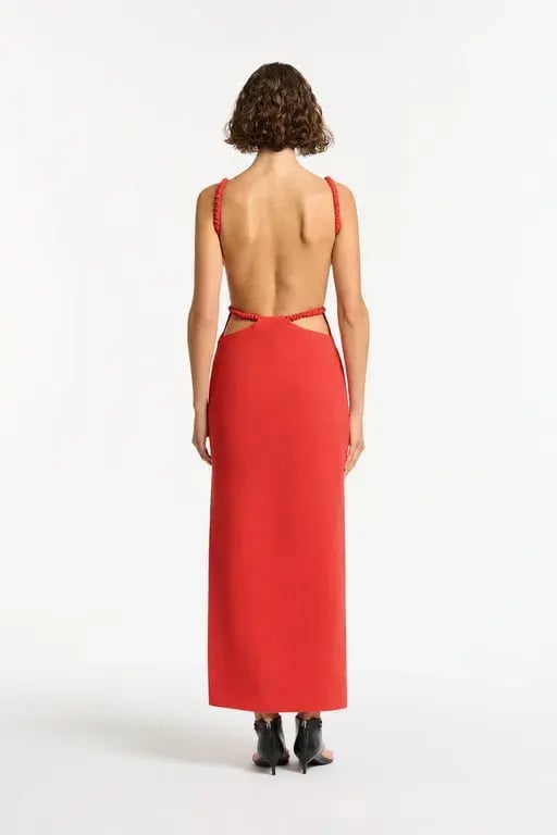 Sir the Label Spoerri Cutout Maxi Dress in Red Size AU 10 photo 2