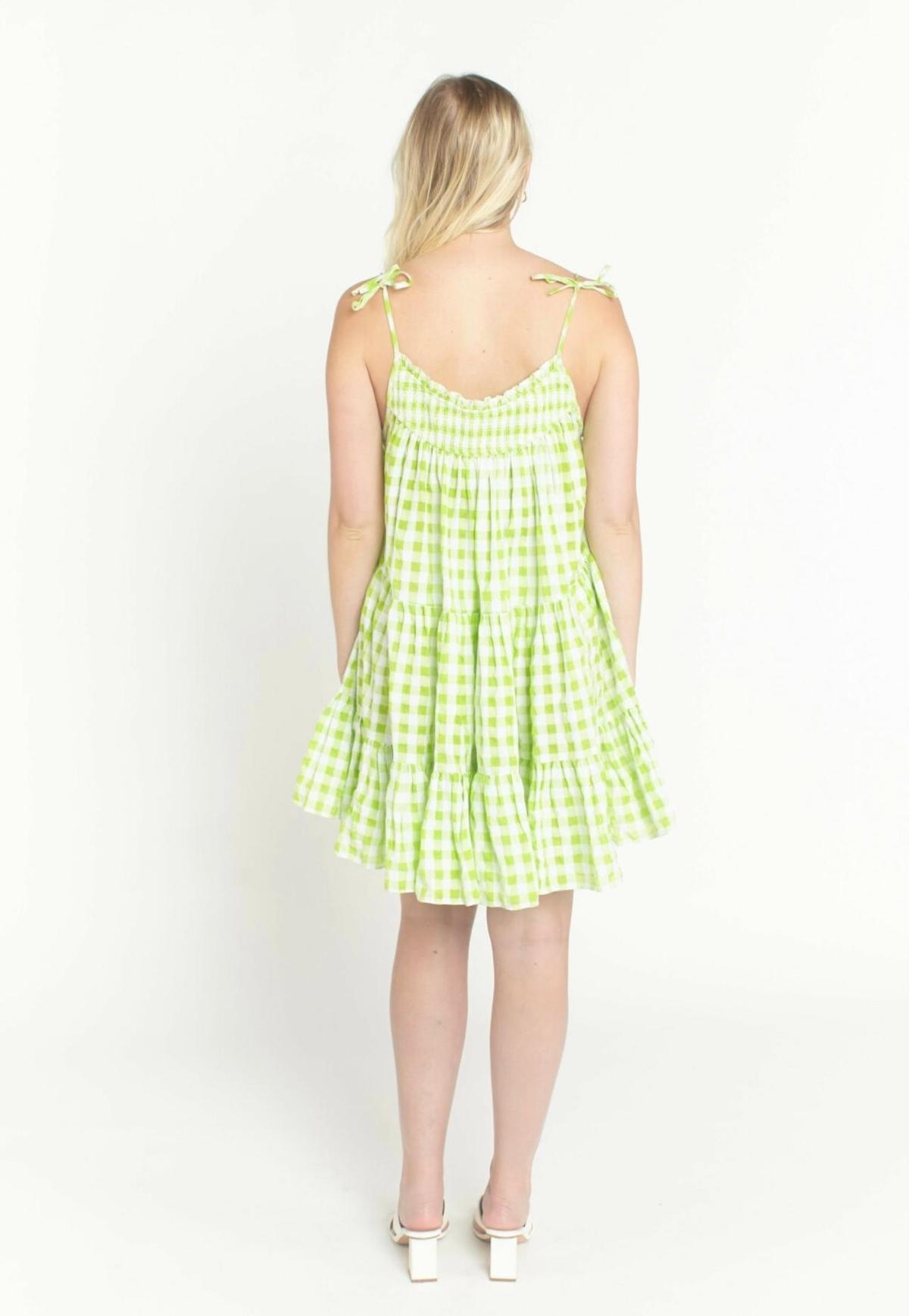 Steele Alfie Lime Dress Print Size M photo 3
