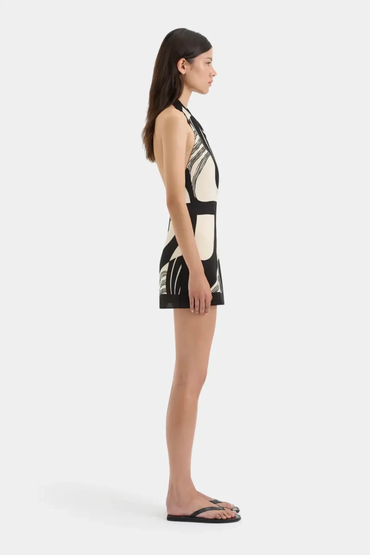 Sir The Label  Realisme Wrap Halter Mini Dress Papier Print Size 2 / AU 10 photo 2
