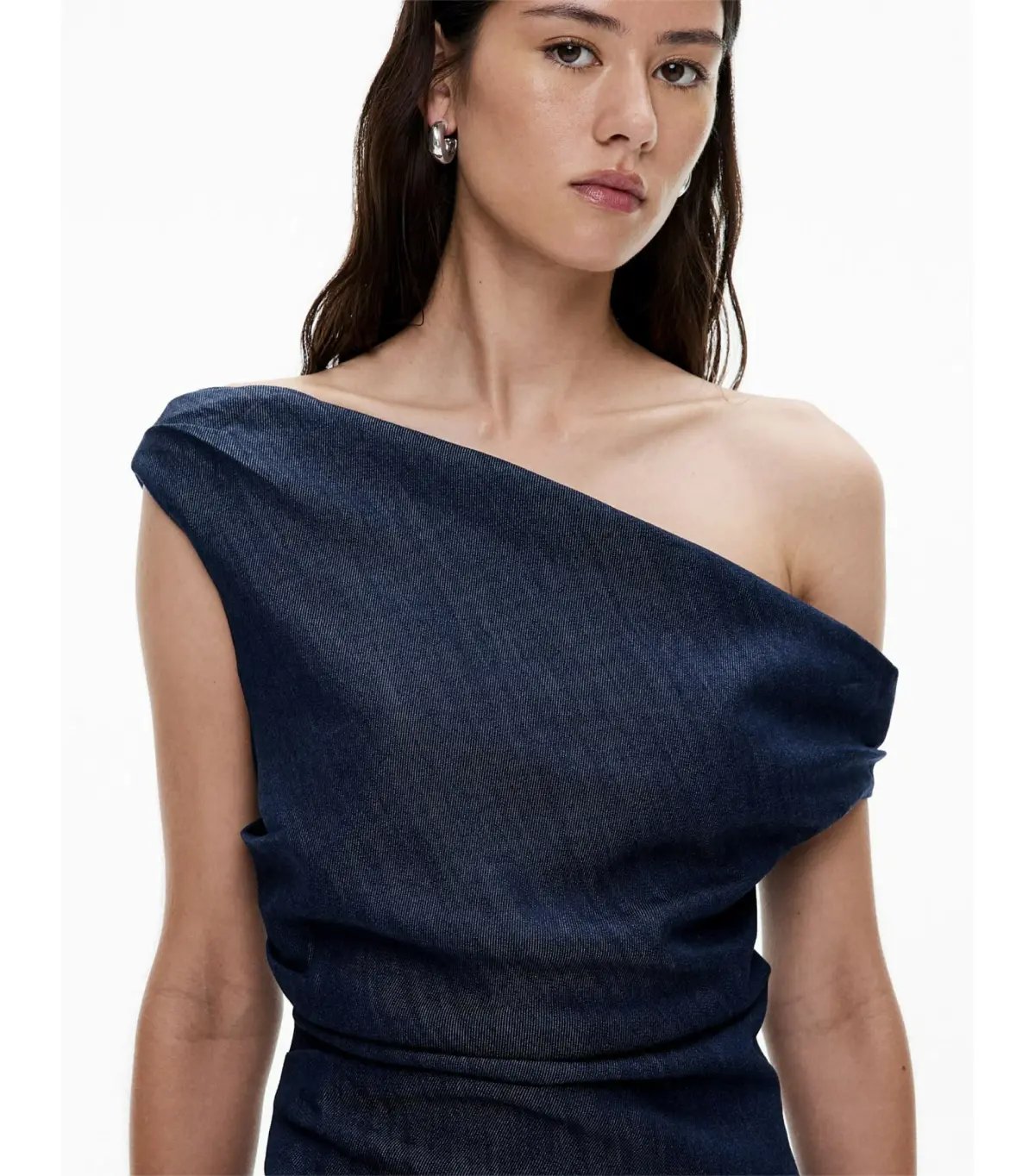 Witchery Off Shoulder Denim Mini Dress Blue Size AU 8 photo 3