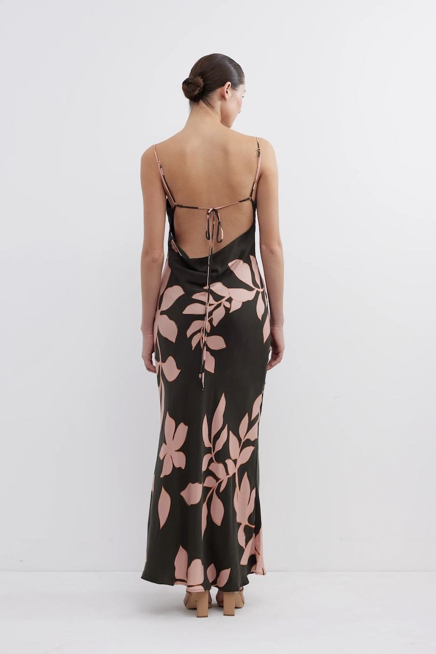 PASDUCHAS AVION BIAS MIDI DRESS - COCOA BEAN photo 3
