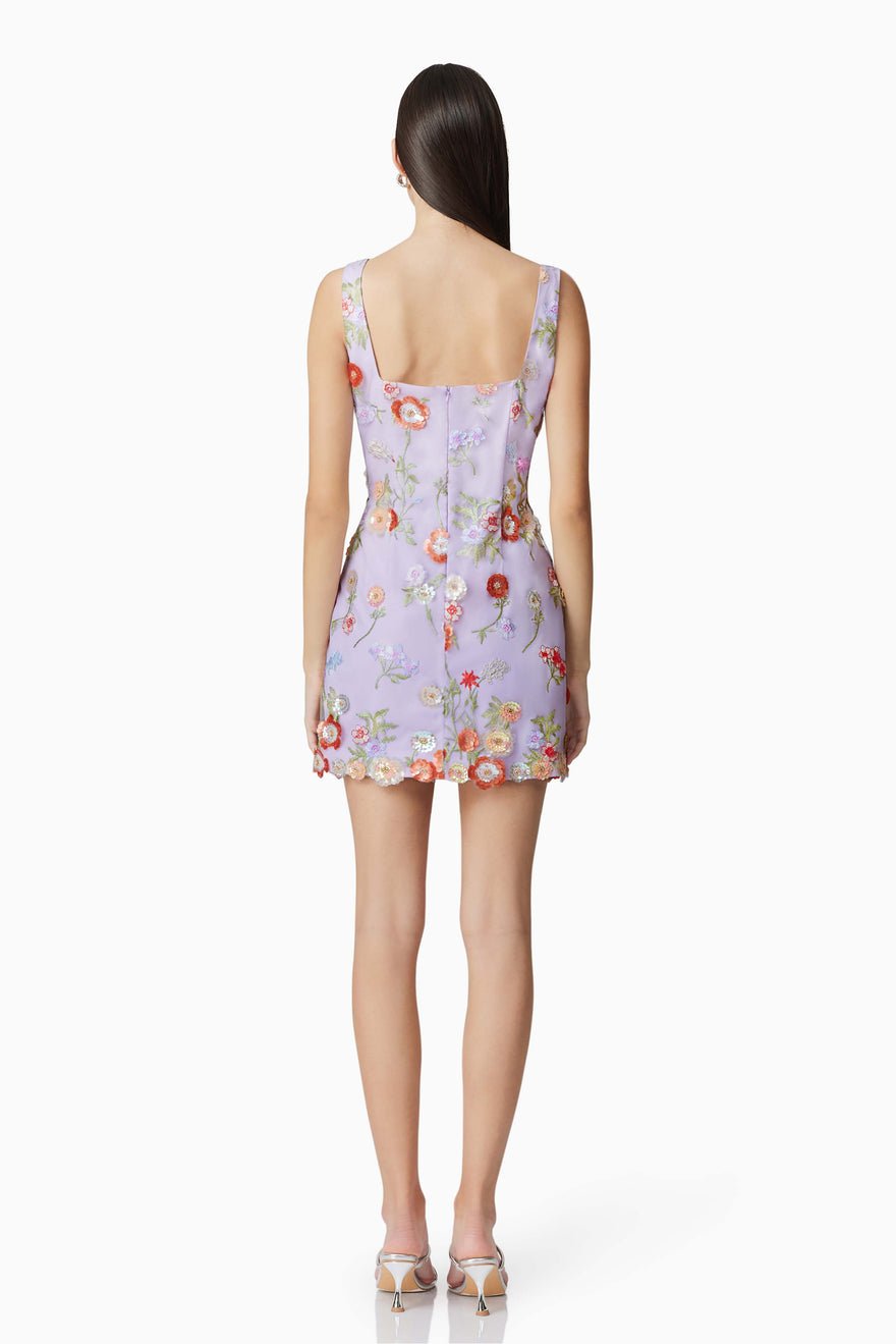 Elliatt Naya Mini Dress - Lilac Multi photo 4