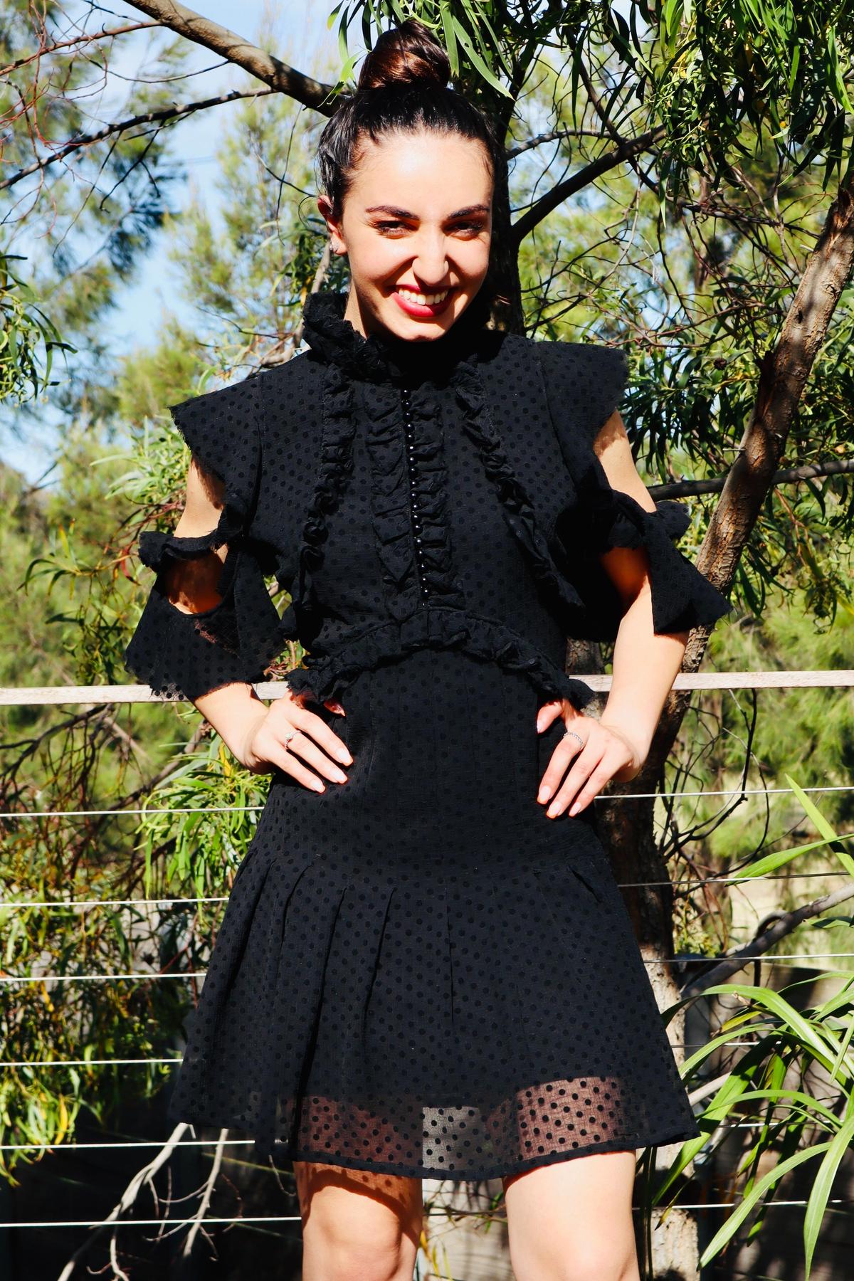 Mossman She Spotted Me Dress Black Size 8 photo 11