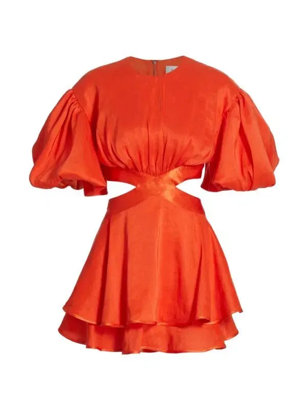 Aje Gracious Cut-Out Mini Dress Orange Size 10 photo 5