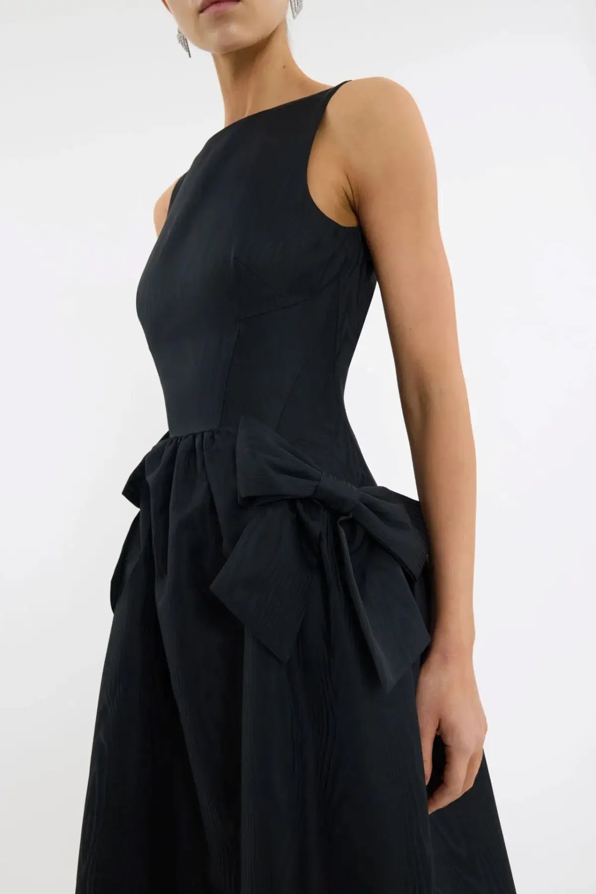 Rebecca Vallance Narcissa Midi Dress Black Size AU 8 photo 4