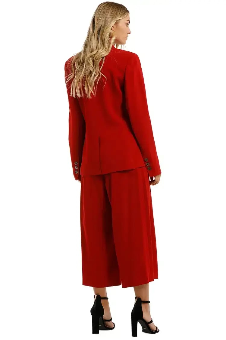 Ginger & Smart Equinox Jacket and Pant Set in Scarlet Red Size 16 photo 3