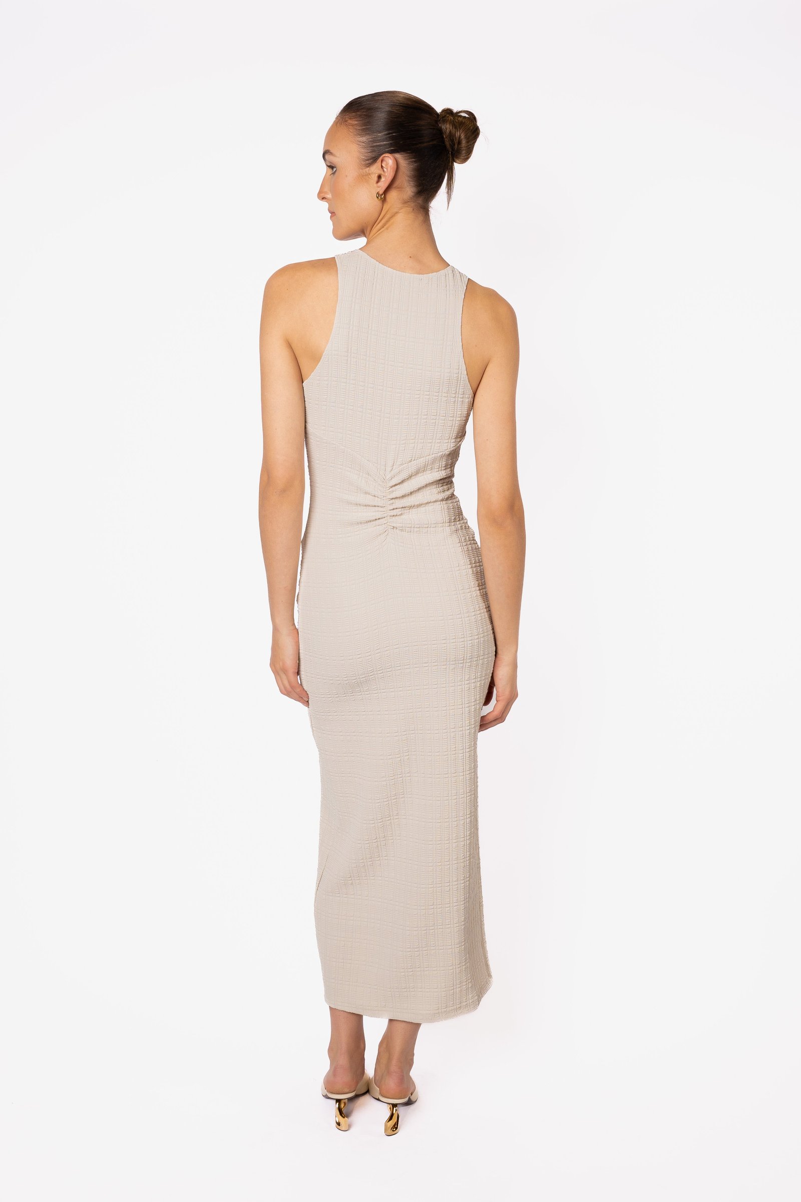 ONE FELL SWOOP AOKI TANK DRESS - WHEAT photo 8