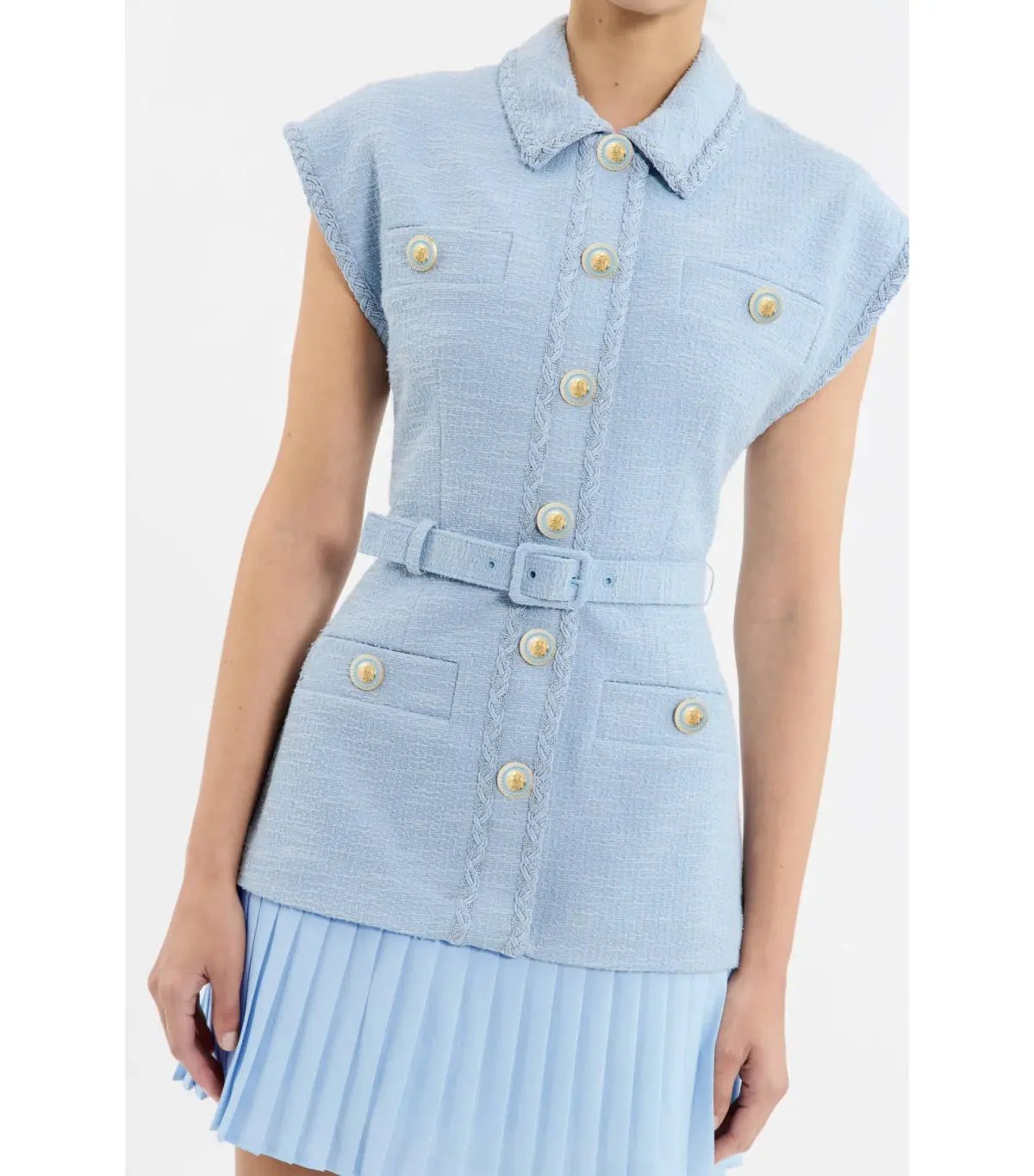Rebecca Vallance Jonie Mini Dress Pale Blue Size 8 photo 2