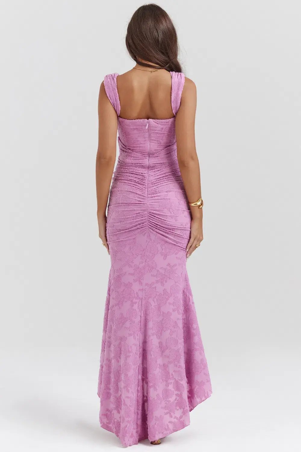 House Of CB Cesca Floral Maxi Dress Rose Pink Size M / AU 10 photo 6