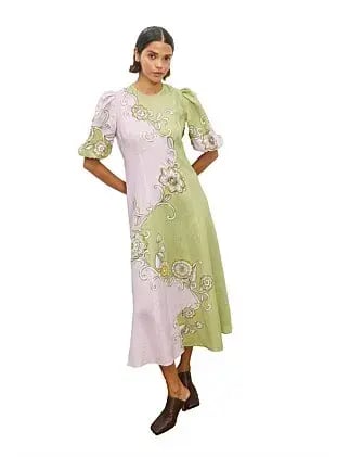 Alemais Sora Midi Dress Print Size 8 photo 2