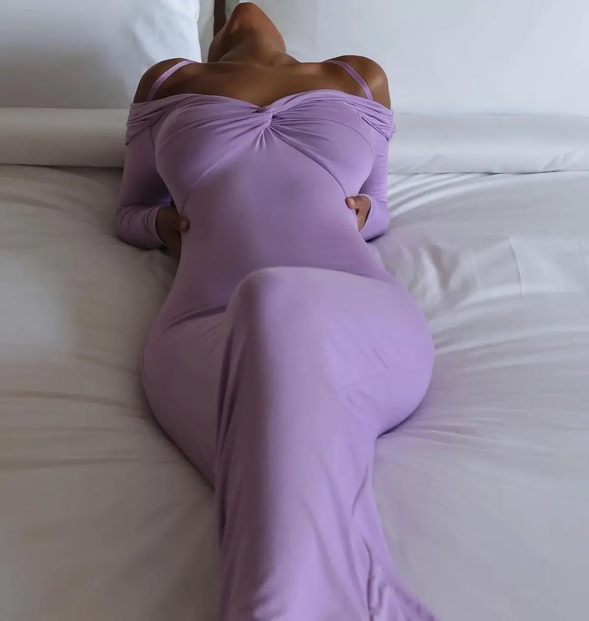 Natalie Rolt Charmaine Dress Lilac Size 8 photo 2