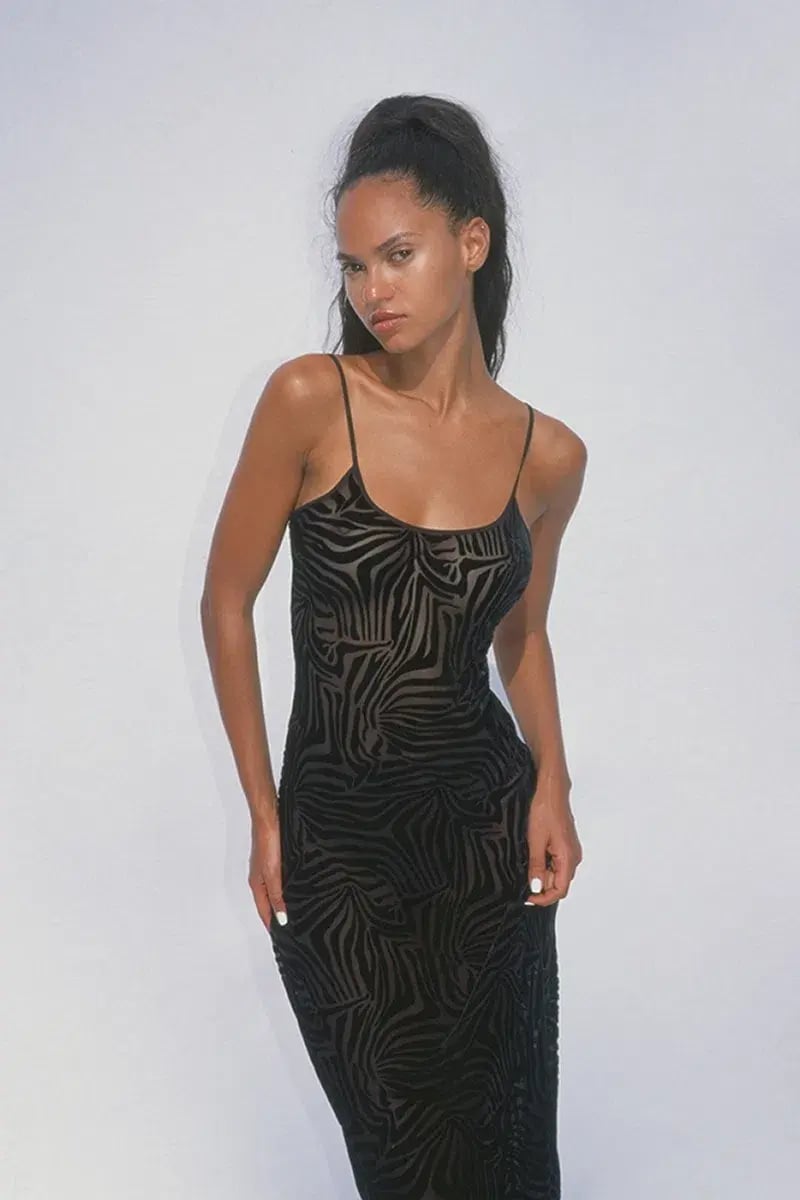 Realisation Par The Amber Zebra Dress in Black Size 8 photo 2