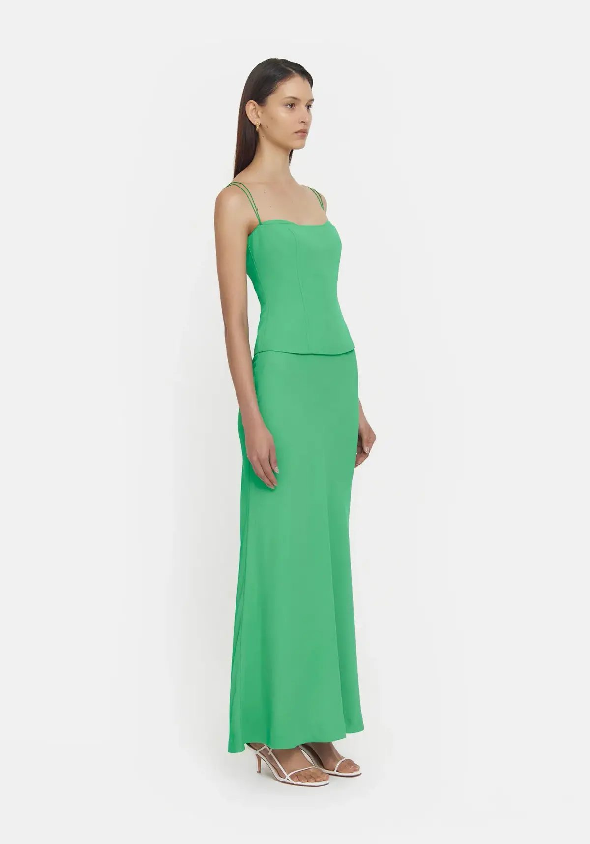 Viktoria + Woods Saxophone Top and Hillcrest Skirt Set Kelly Green Size 0 / AU 6 photo 2