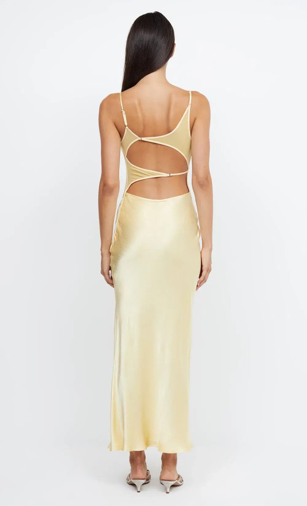 Bec & Bridge Margot Split Midi Dress Butter Yellow Size 8 photo 3