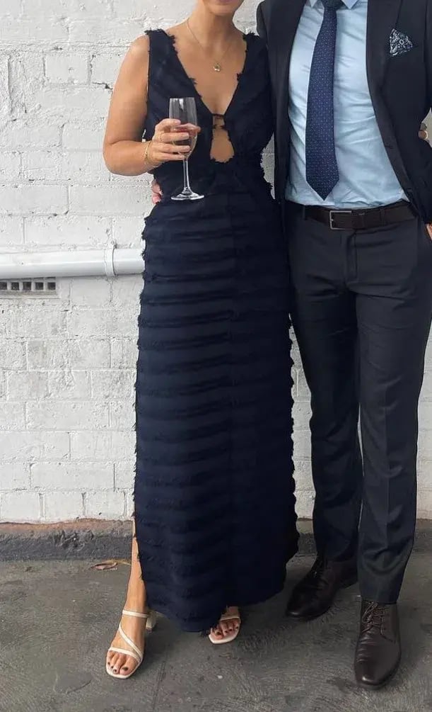 Anna Quan Sofia Dress in Black Feather Size 8 photo 31
