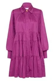 Aje Vie Smock Dress Plum Purple Size 12 photo 4