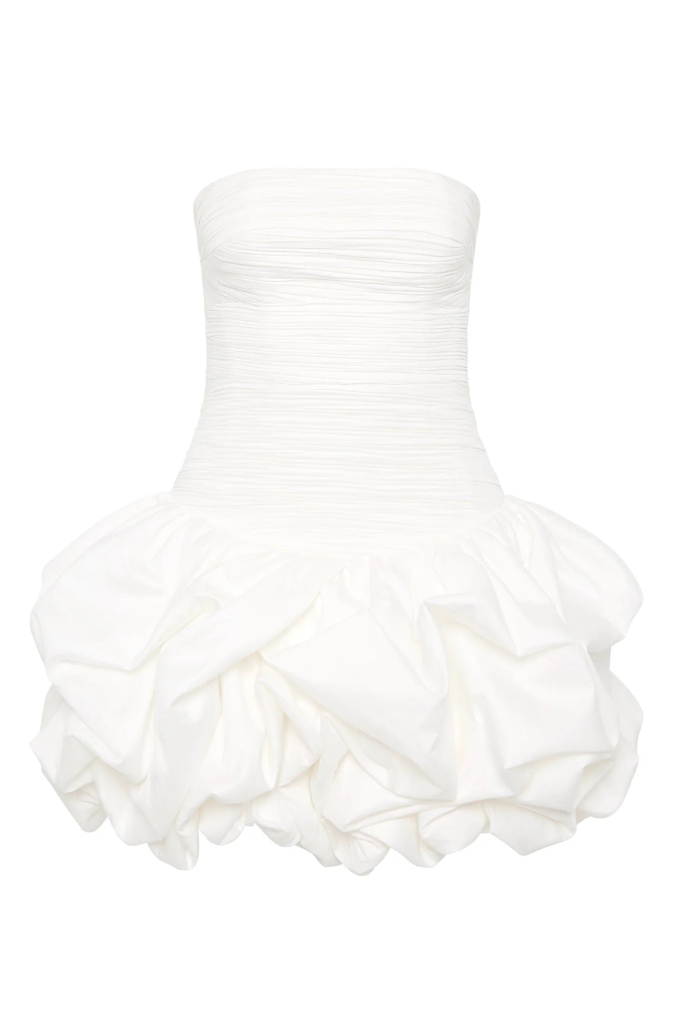 AJE VIOLETTE BUBBLE HEM MINI DRESS - IVORY photo 5