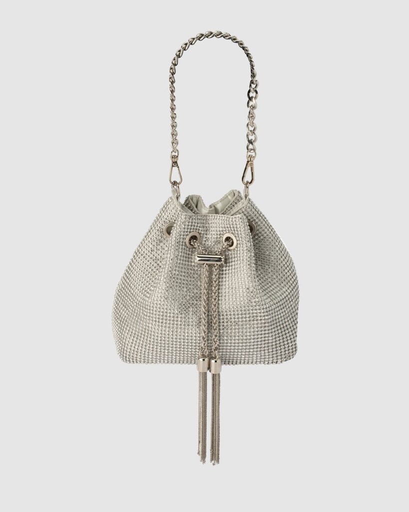 Olga Berg Sylvie Crystal Pouch Silver photo 2