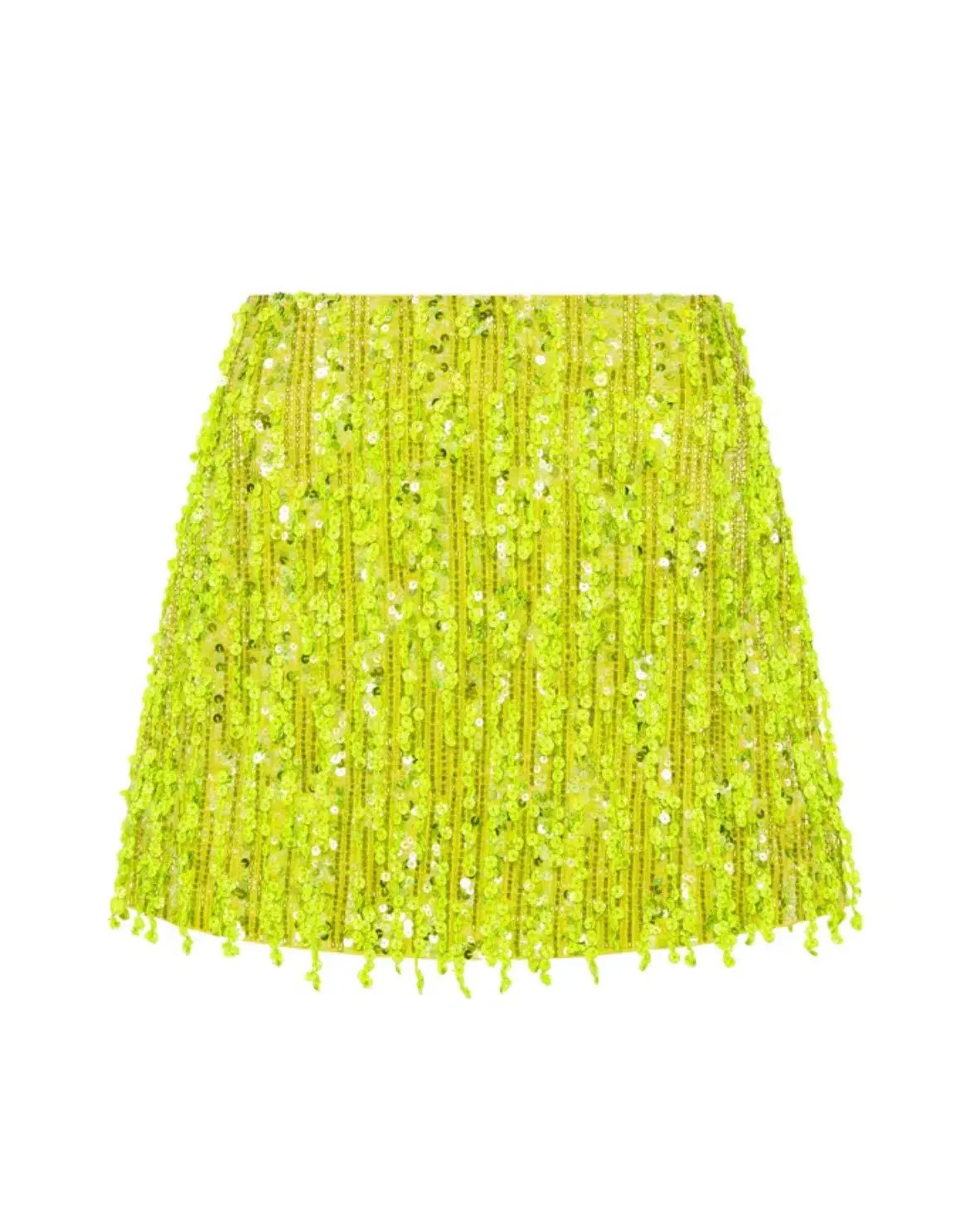 Aje Garni Sequin Micro Mini Skirt Green Sequin Size 8 photo 3