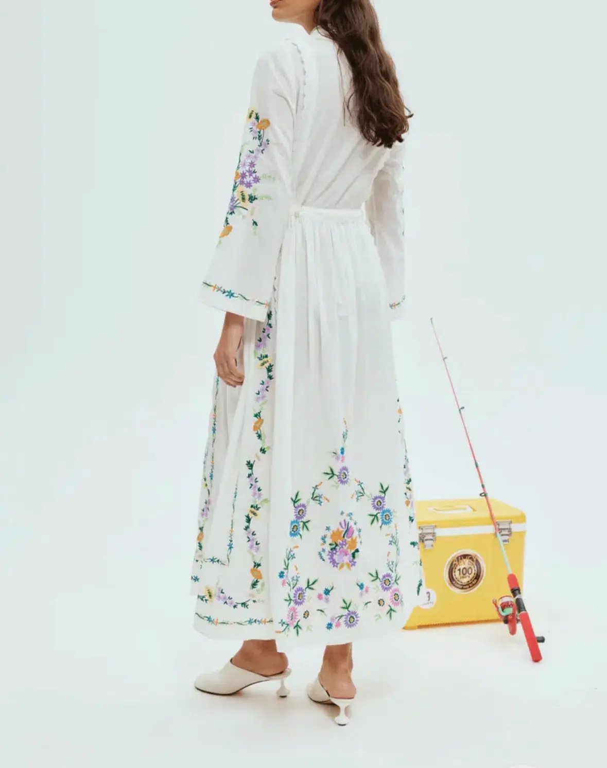Alemais Willa Embroidered Shirtdress White Size 14 photo 5