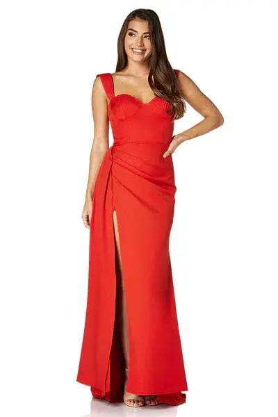 Jarlo London Melody Sweetheart Dress Red Size 8 photo 2