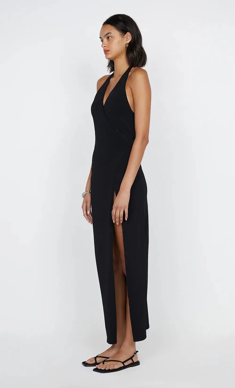 Bec & Bridge Irie Halter Midi  Dress Black  Size 12 photo 2