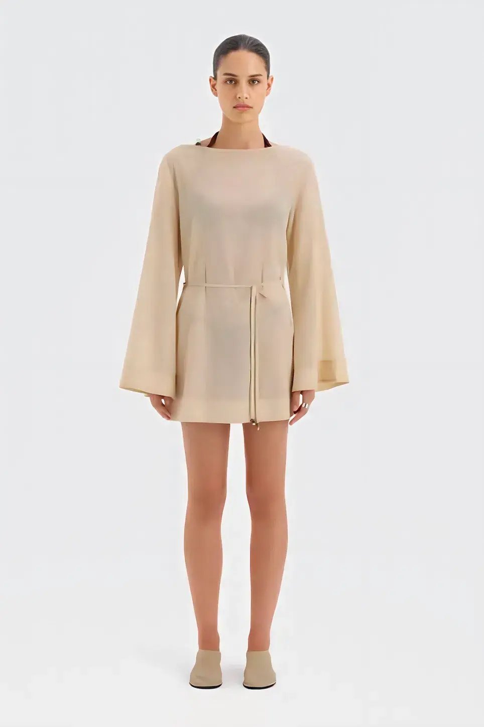 Sir The Label Blair Beaded Mini Dress Cream Size 1 / AU 8 photo 2
