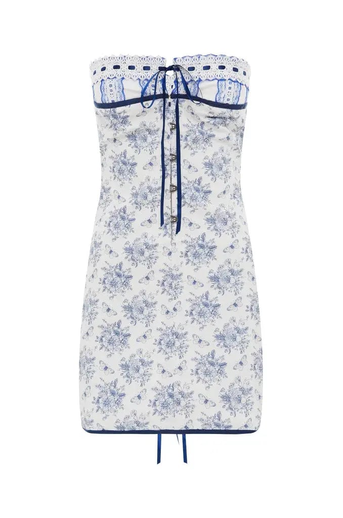 With Jean Sabrin Dress Toile Papillon Size S/Au 8 photo 4