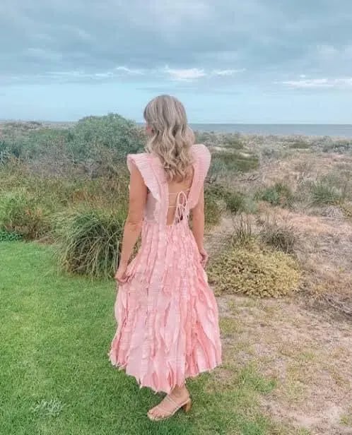 Aje Hybrid Midi Dress in Rose Pink Size AU 12 photo 5