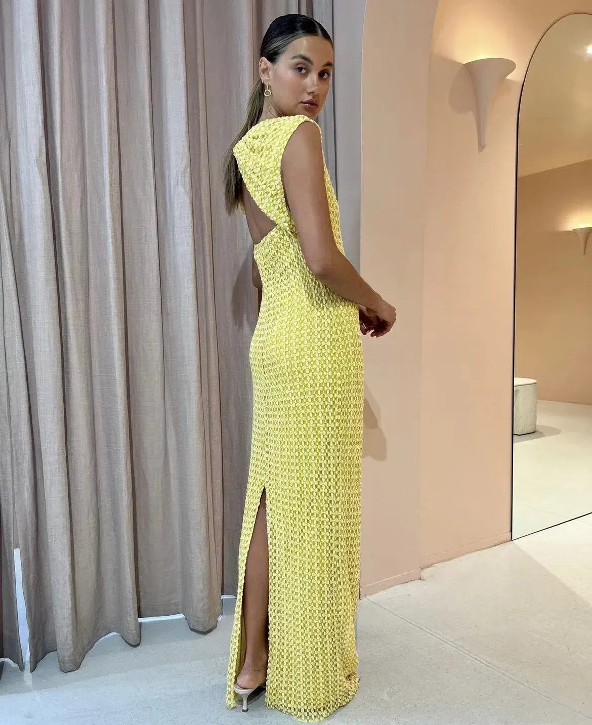 Camilla and Marc Riviera Column Dress Yellow Size 12 photo 4