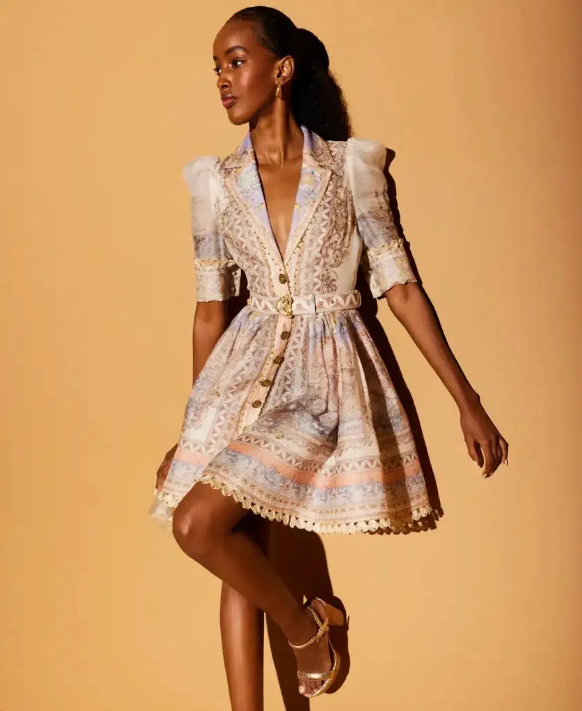 Zimmermann The High Tide Shirt Dress in Odyssey Print  Size 2/Au12 photo 4