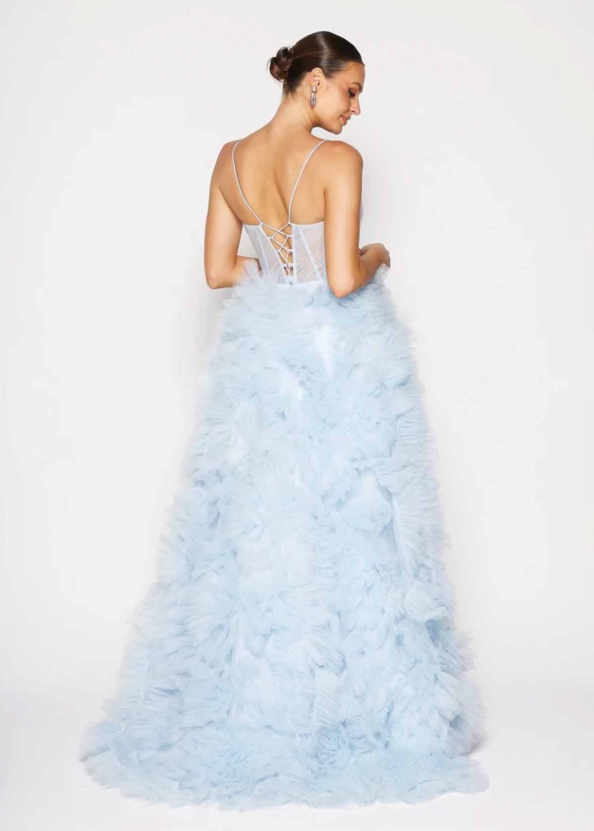 Devere Gown in Pale Blue photo 2