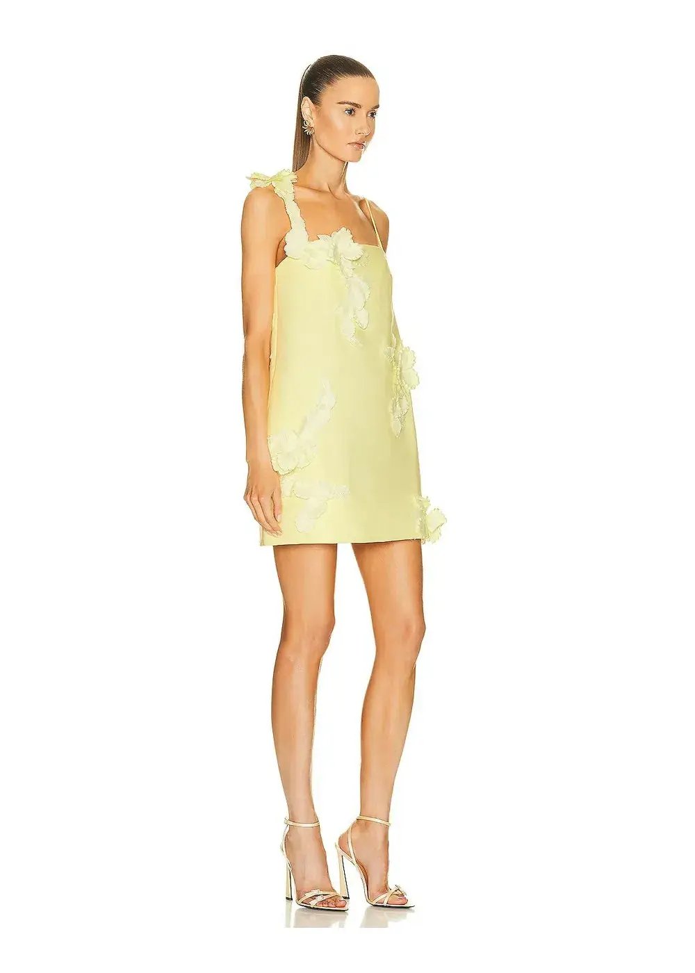 Zimmermann High Tide Lift Off Flower Mini Dress Lemon Yellow Size 1 / Au 10 photo 3