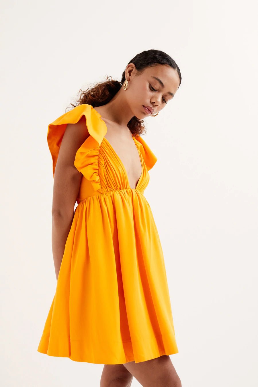 FOR LOVE & LEMONS CLEMENTINE MINI DRESS - ORANGE photo 3