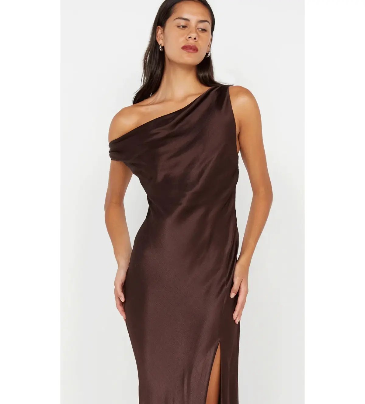 Bec & Bridge Sol Asym Maxi Dress Dark Chocolate Size AU 6 photo 5