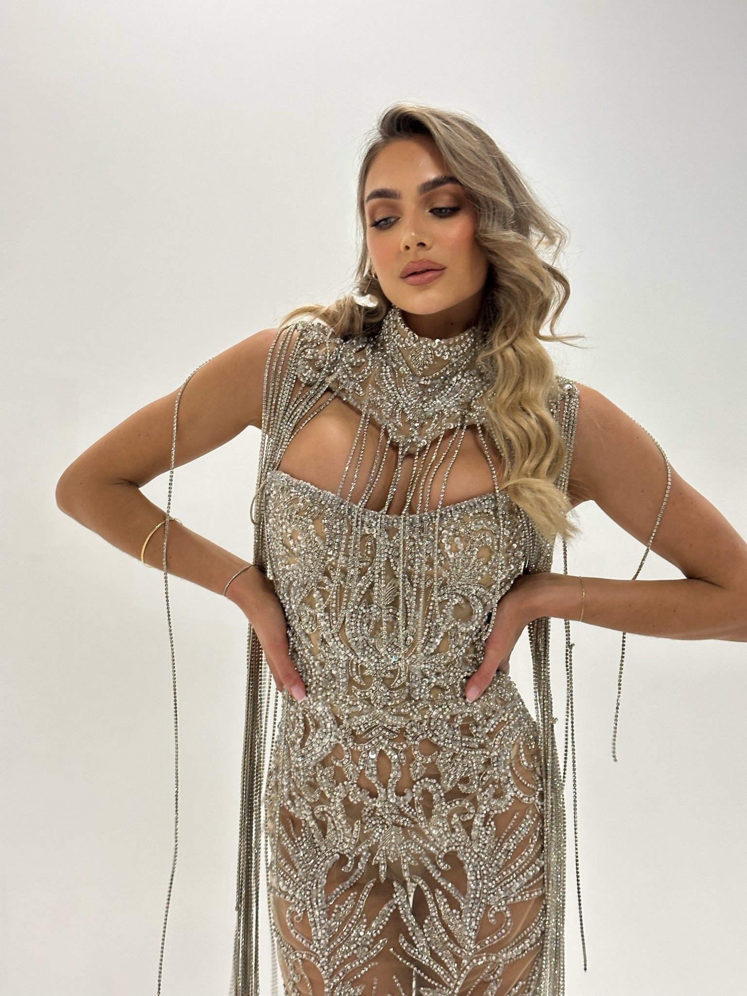 DALYLA FRINGE DRESS BY ALBINA DYLA NUDE photo 8