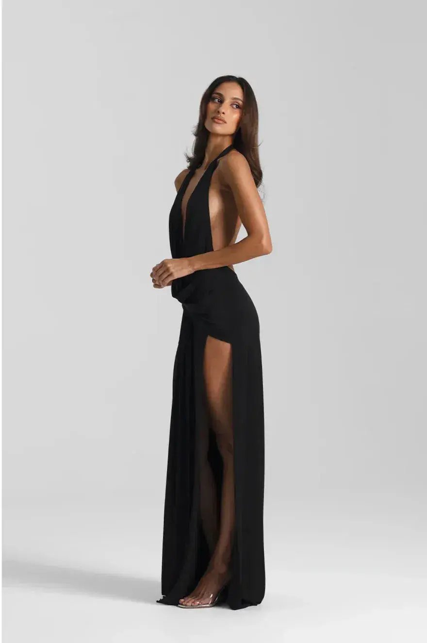 Natalie Rolt Winona Gown Black Size 1 / 8 AU photo 2