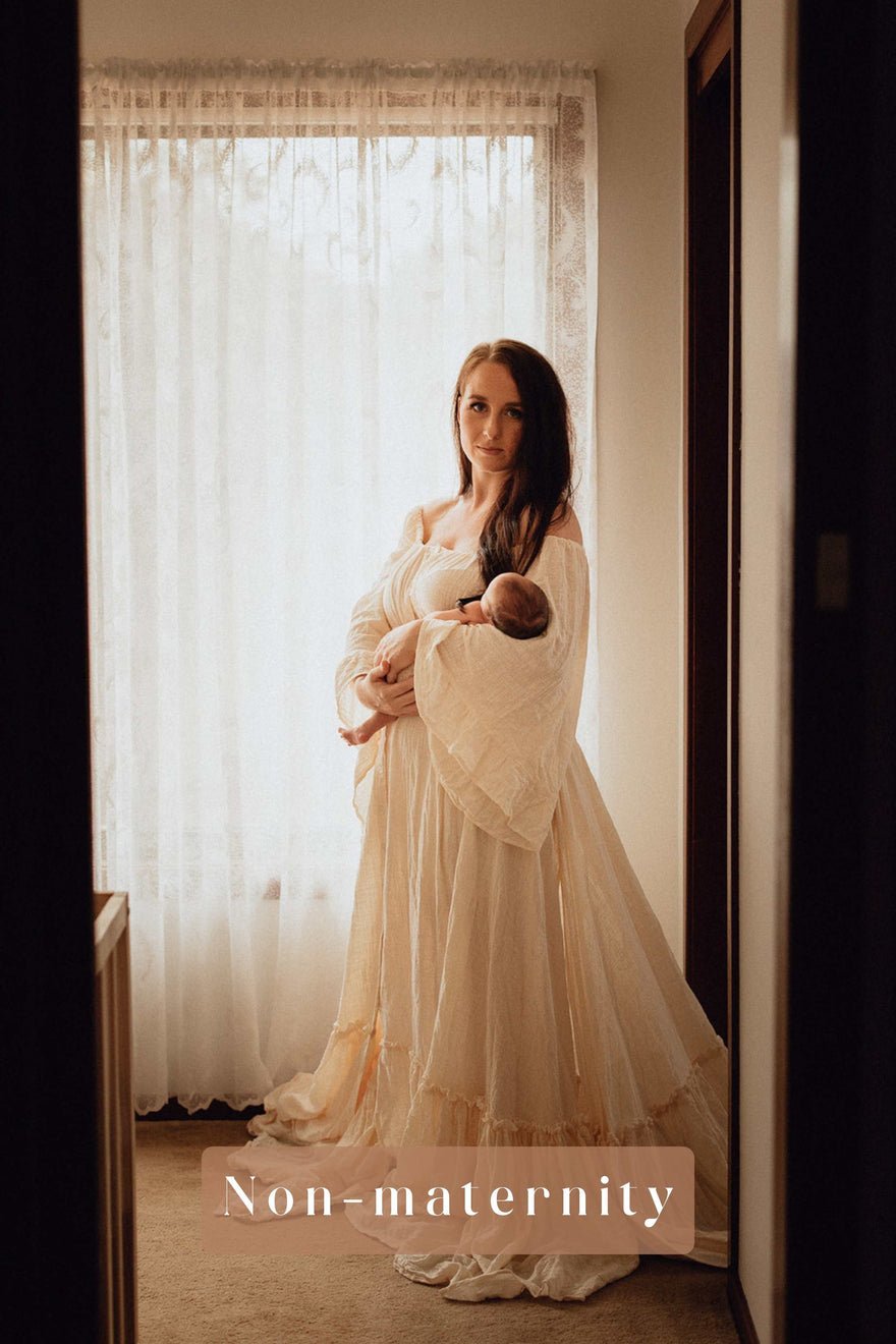 We Are Reclamation Ruffle Me Open Gown - Buttercream photo 4