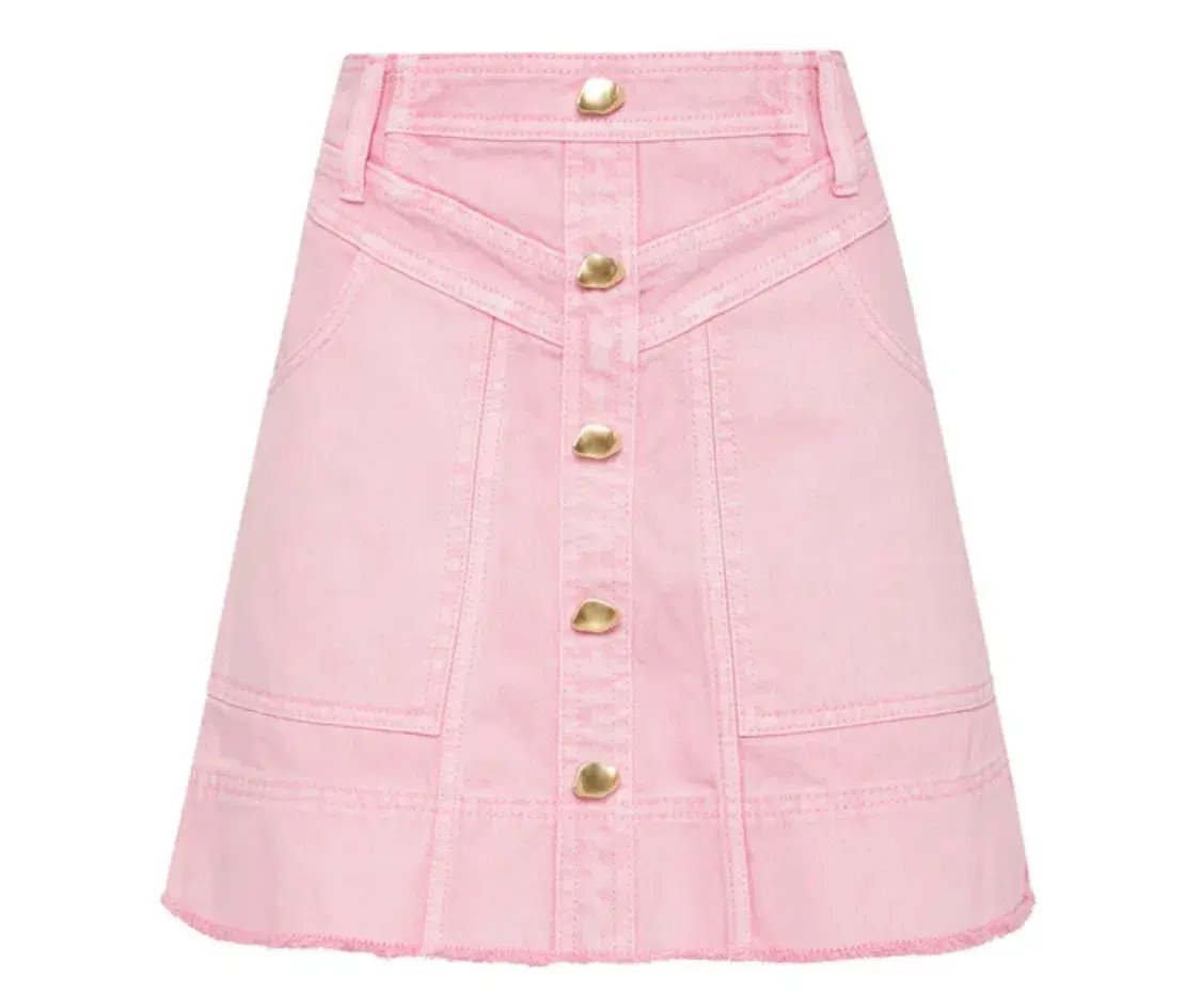 Aje Triada Denim Mini Skirt Bon Bon Pink Size 8 photo 3