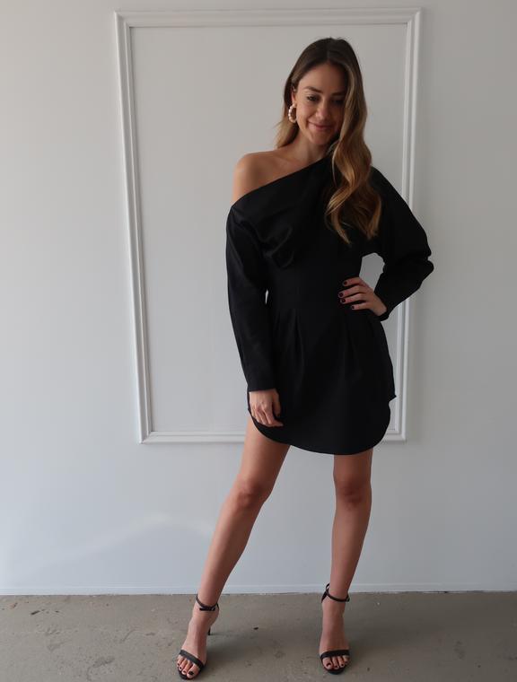 Camilla & Marc Steinem Off Shoulder Dress Black Size 10 photo 3