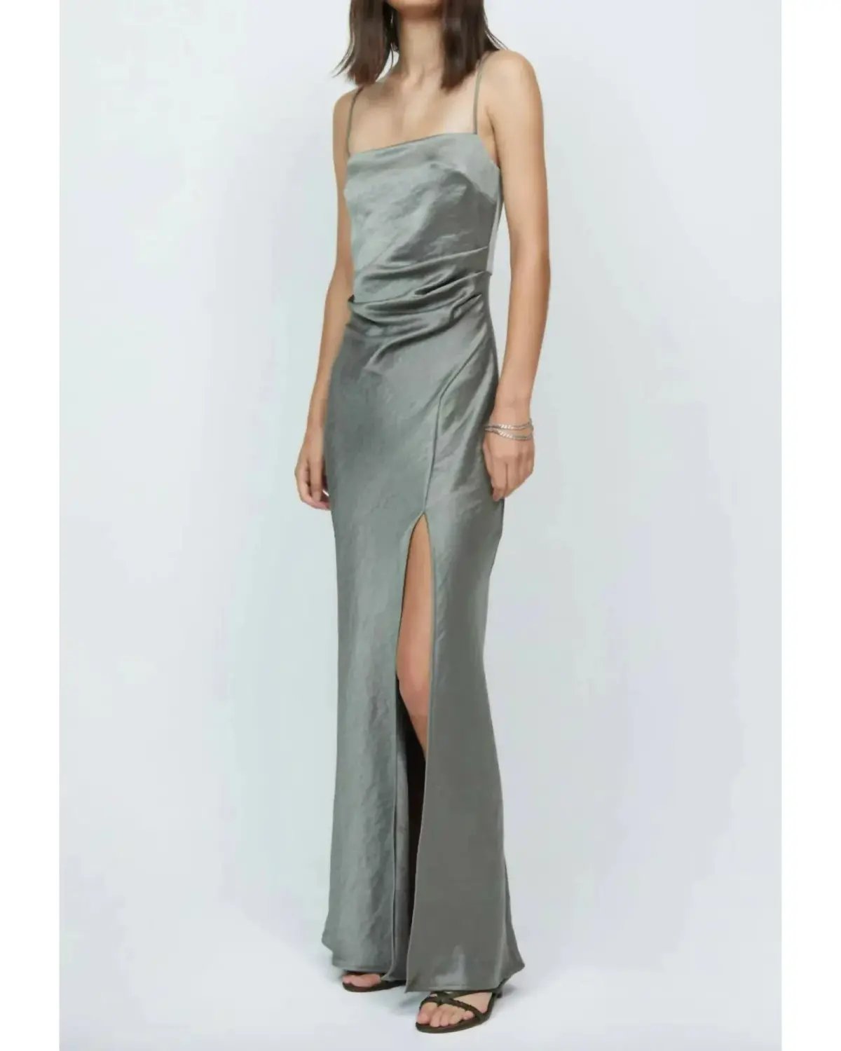 Bec & Bridge Nadia Maxi Dress Dark Olive Size AU 8 photo 2