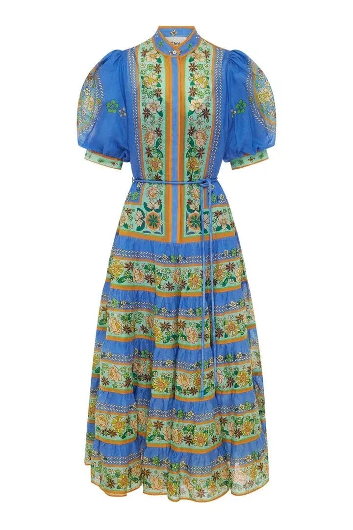 Alemais Linda Tiered Midi Dress Multi Size AU 14 photo 4