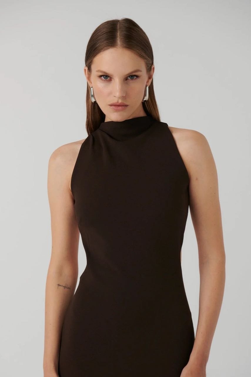EFFIE KATS AMBRE GOWN - COFFEE photo 4
