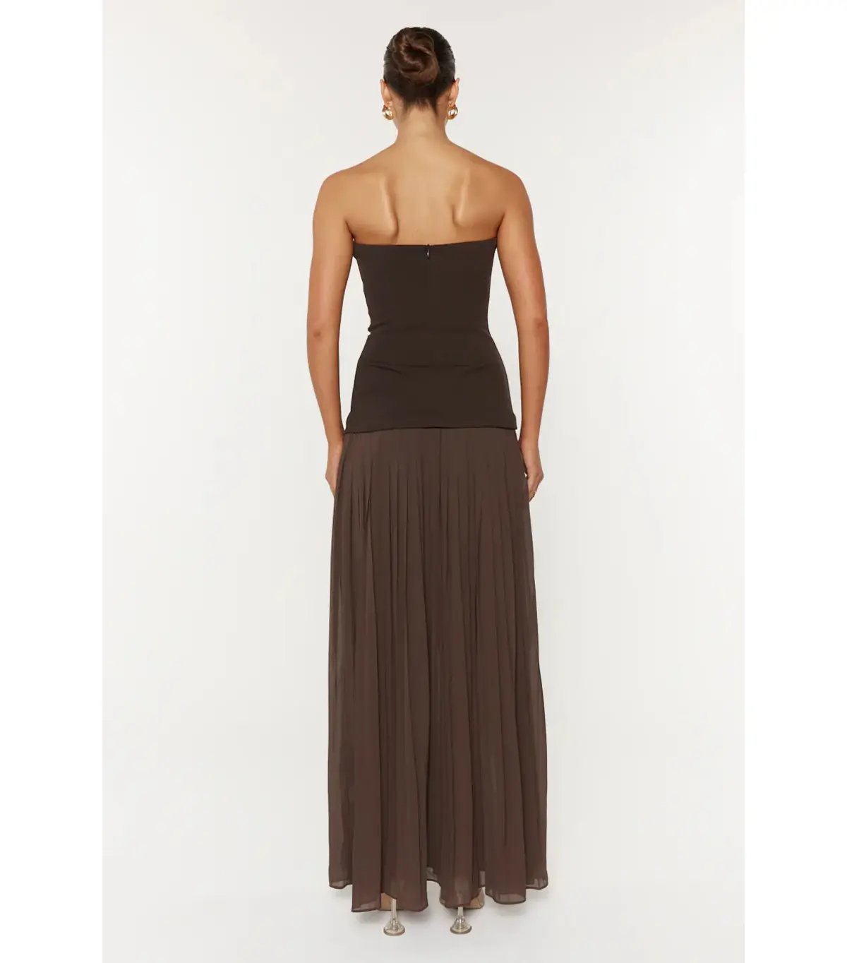 She is OLLÁ Nicolette Maxi Dress Espresso Size M / AU 10 photo 3