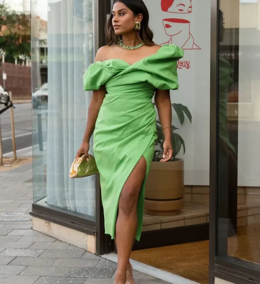 Rachel Gilbert Gia Midi Dress Green Size 3 / AU 12 photo 6