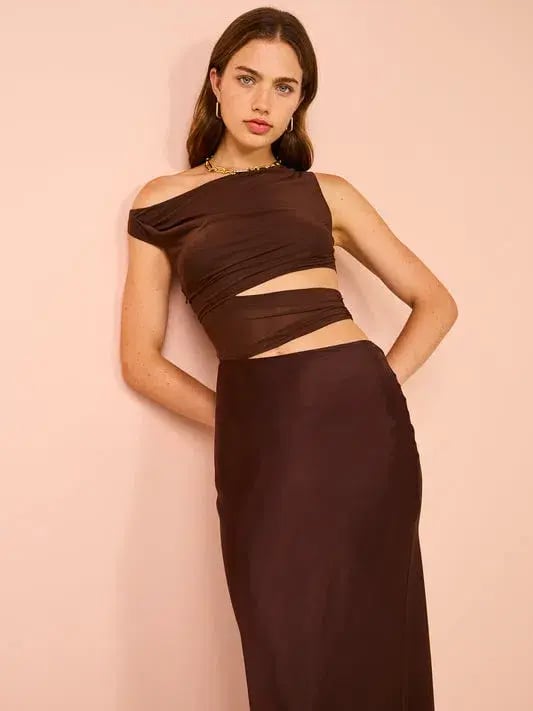 Bec & Bridge Ophelia Maxi Dress In Cocoa Size 10 photo 2