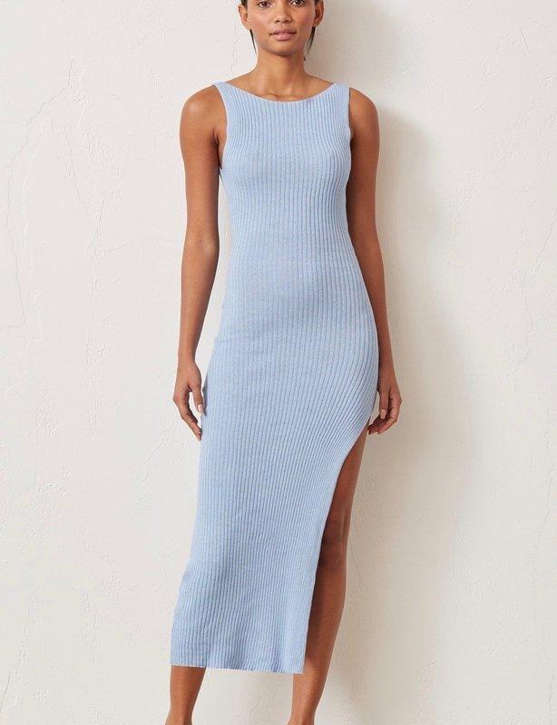 Bec & Bridge Riviera Knit Midi Dress - Sky Blue (Original) - Size 8 photo 2