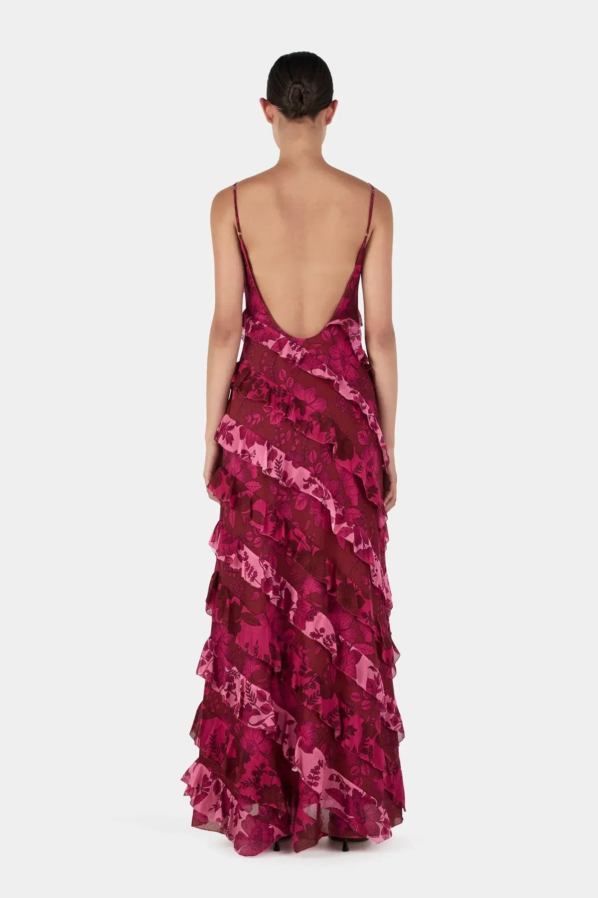 Hansen and Gretel Linnea Maxi Dress Magenta Floral Size AU 12 photo 2
